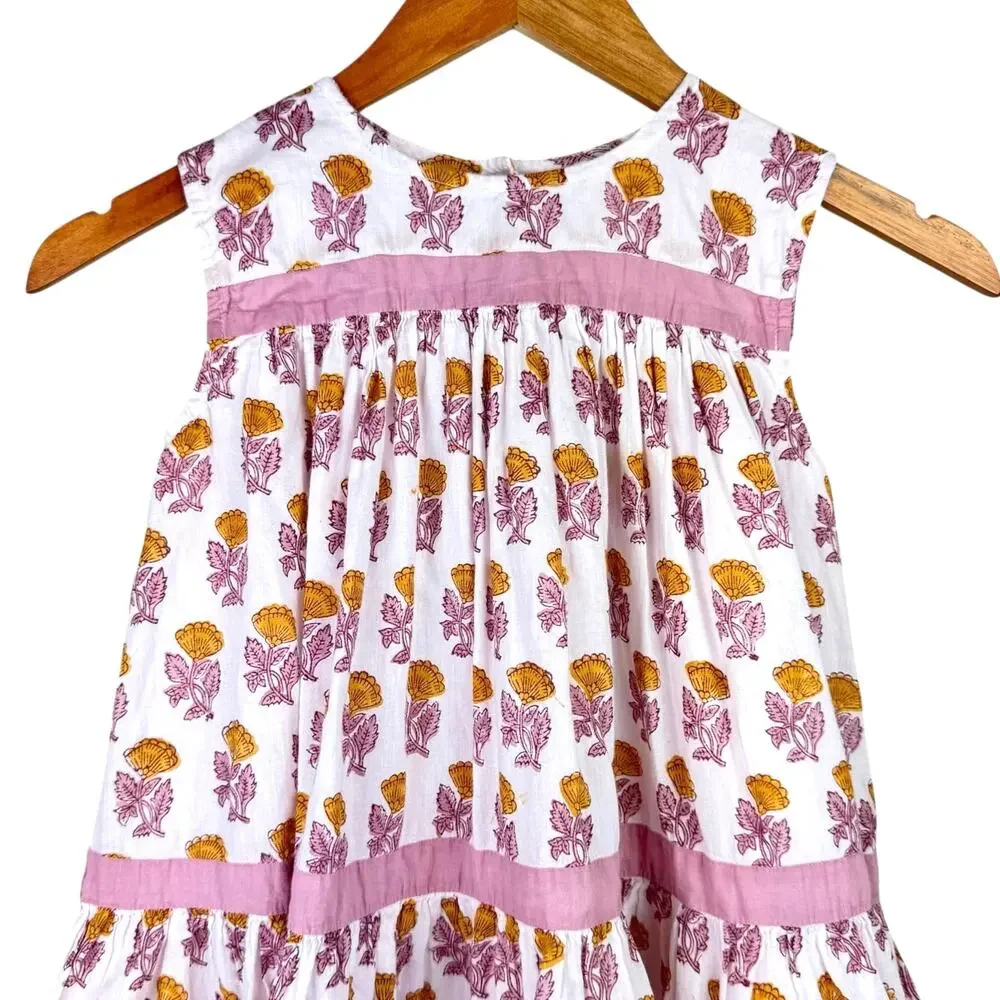 Hanna Andersson & Pink Chicken Sz 4 & 6 Youth Play Dresses 2 Piece Set